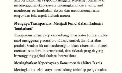 Transparansi dalam Industri Tembakau