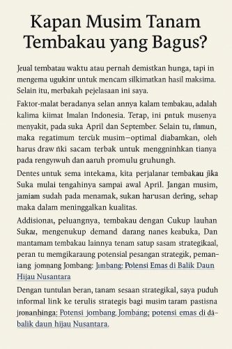 Musim Tanam Tembakau