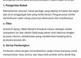 Contoh Bagian-Bagian Rokok