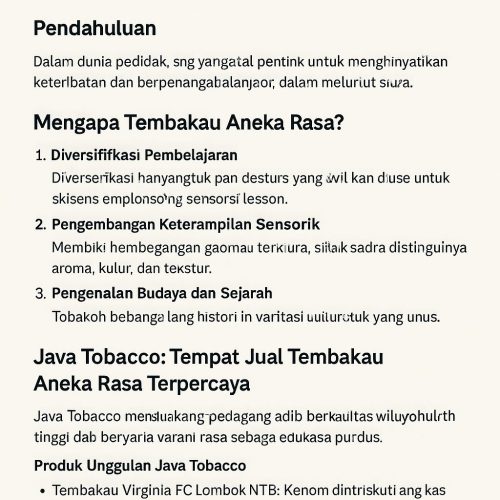 tempat jual tembakau aneka rasa