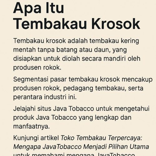 Tembakau Krosok