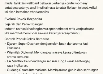 Contoh Rokok dengan Tambahan Rasa
